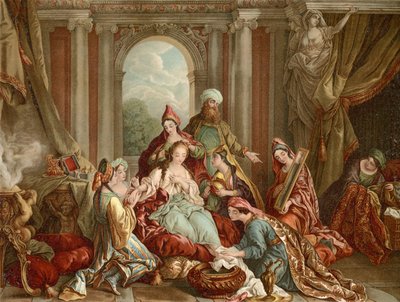 Esther är dekorerad för kungen av Francois de after Troy