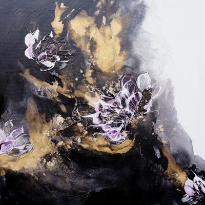 Elegant abstrakt blommotiv av Françoise Wattré