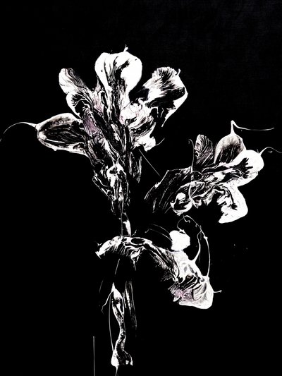 Flytande mörka blommor av Françoise Wattré