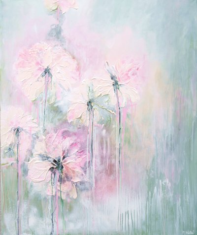 Mjuka pastellblommor av Françoise Wattré