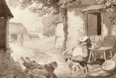 Illustration för The Scholar-Gipsy av Matthew Arnold (litho i färg) av Frank Adams