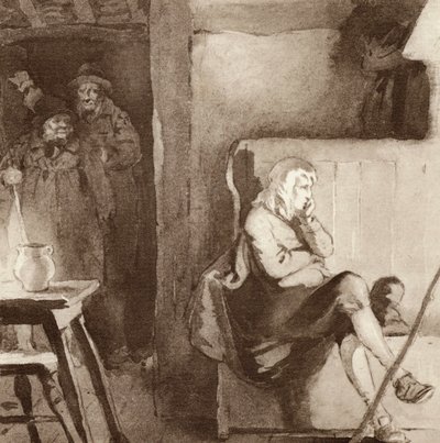 Illustration för The Scholar-Gipsy av Matthew Arnold (litho i färg) av Frank Adams