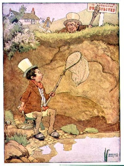 Little Tommy Tittlemouse från "My Nursery Story Book", pub. av Blackie & Son (bokillustration) av Frank Adams