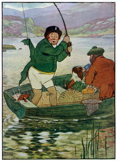Three Jolly Fishermen (färg litho) av Frank Adams