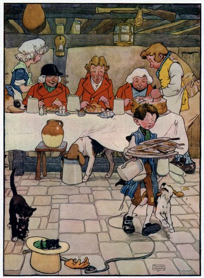 Three Jolly Huntsmen (färg litho) av Frank Adams