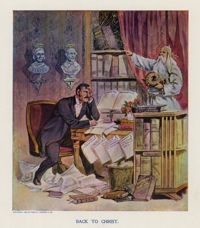 Tillbaka till Kristus (färglitografi) av Frank Beard