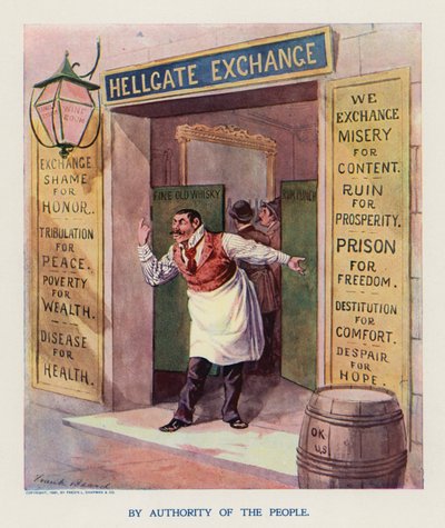 Med stöd av folkets auktoritet (färglitografi) av Frank Beard