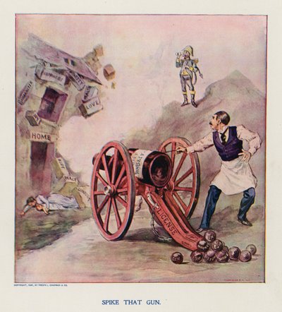 Spika den där pistolen! (färglitografi) av Frank Beard