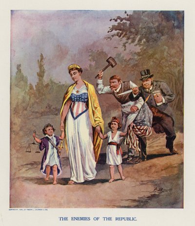 Republikens fiender (färglitografi) av Frank Beard