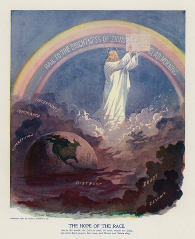 Tävlingens hopp (färglitografi) av Frank Beard