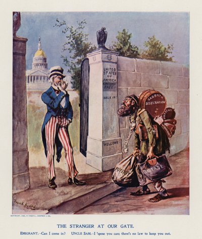 The Immigrant (färglitografi) av Frank Beard