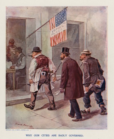 Partykragen (färglitografi) av Frank Beard