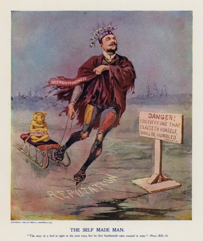 Den självgjorda mannen (färglitografi) av Frank Beard