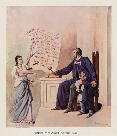 Under lagens täckmantel (färglitografi) av Frank Beard