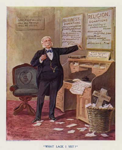 "Vad saknar jag ännu" (färglitografi) av Frank Beard