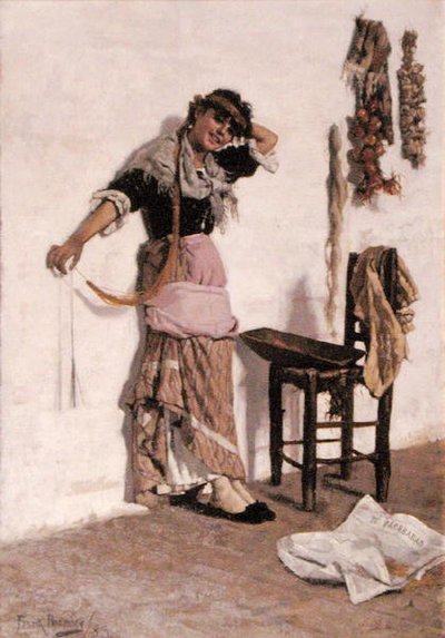 En venetiansk marknadstjej av Frank Bramley