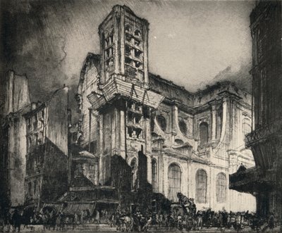 "S:t Nicholas-du-Chardonnet-kyrkan", 1915 av Frank Brangwyn