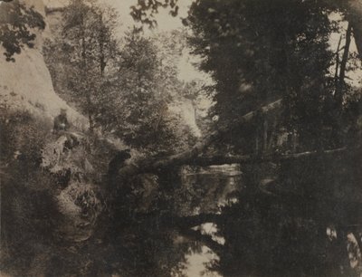 Landskap med sittande figur på strömbanken av Frank Chauvassaignes