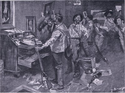 Respekteras även av fiender: en incident av en boerrazzia i Natal, illustration från After Pretoria: The Guerilla War, 1902 av Frank Craig