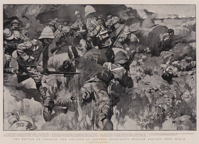 Slaget vid Colenso, frammarsch av General Hildyards brigad mot Fort Wylie av Frank Craig