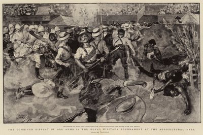 Den kombinerade uppvisningen av alla vapen i Royal Military Tournament i Lantbrukshallen av Frank Craig