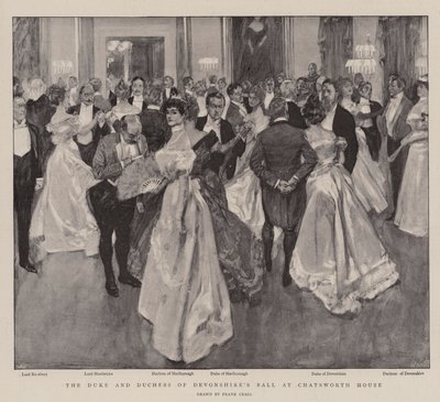 Hertigen och hertiginnan av Devonshires bal på Chatsworth House av Frank Craig