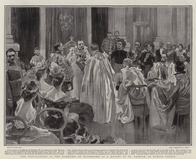 Installationen av Marquess of Waterford som riddare av St Patrick på Dublin Castle av Frank Craig