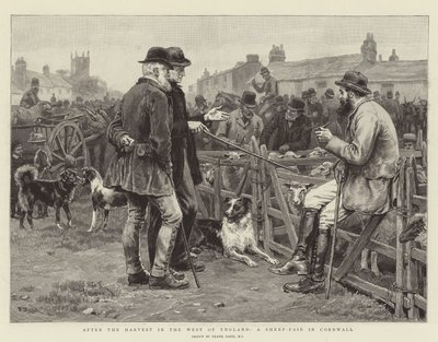 Efter skörden i västra England, en fårmarknad i Cornwall av Frank Dadd