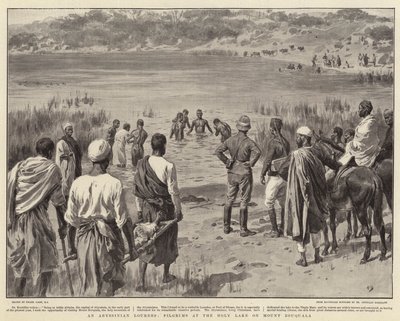 En abessinisk Lourdes, pilgrimer vid den heliga sjön på berget Zouquala av Frank Dadd