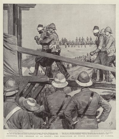 Över bron i Al Sirat, avrättningen av tre mördare i Candia av Frank Dadd