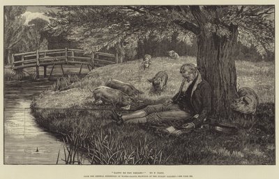 Happy Be Thy Dreams, från den allmänna utställningen av akvarellteckningar i Dudley Gallery. av Frank Dadd