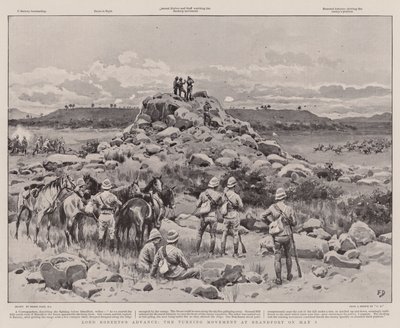 Lord Roberts framsteg, den vändande rörelsen i Brandfort den 3 maj av Frank Dadd
