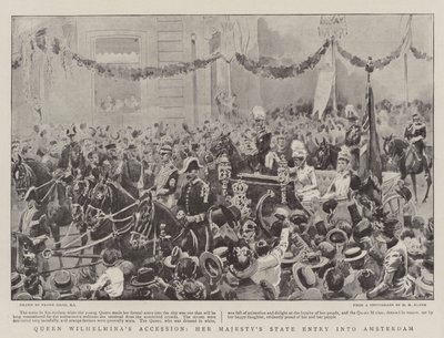 Drottning Wilhelminas tillträde, Hennes Majestäts statsinträde i Amsterdam av Frank Dadd