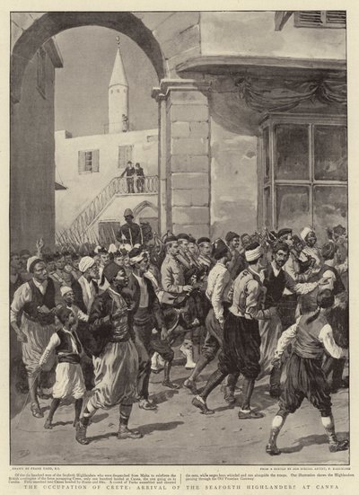 Ockupationen av Kreta, ankomsten av Seaforth Highlanders till Canea av Frank Dadd