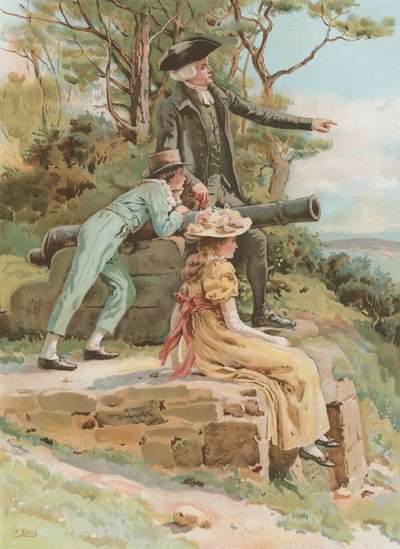 Det gamla slagfältet (chromolitho) av Frank Dadd