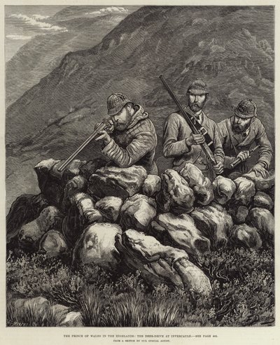 Prinsen av Wales i högländerna, Deer-Drive i Invercauld av Frank Dadd