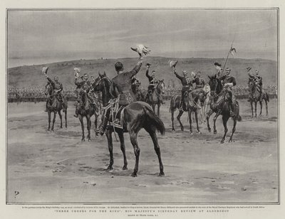 Tre skålar för kungen, Hans Majestäts födelsedagsrecension på Aldershot av Frank Dadd