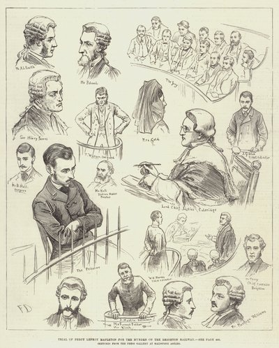Rättegång mot Percy Lefroy Mapleton för mordet på Brighton Railway av Frank Dadd