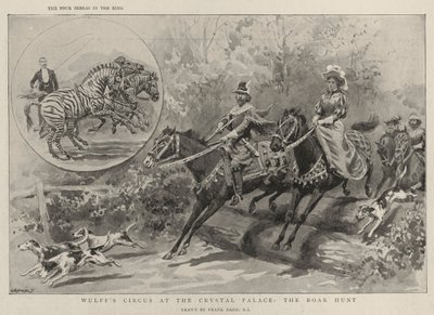 Wulffs cirkus på Crystal Palace, vildsvinsjakten av Frank Dadd