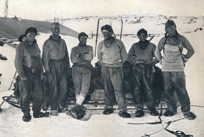 Lieut. Campbells Party on their Return to Cape Evans, 7 november 1912, 1913 av Frank Debenham