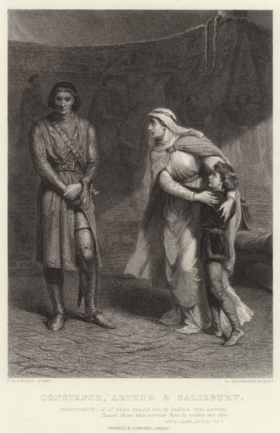 Constance, Arthur och Salisbury, King John, Akt III, Sc I av Frank Dicksee
