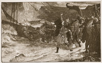 The Funeral of a Viking, illustration från 