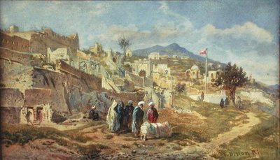 アラブ人墓地、1882 年 10 月 24 日（紙に水彩と鉛筆）スウェーデン語 av Frank Dillon