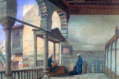 Loggia, sommarmottagning, Memlook Radnau Beys House, Kairo, 1870 av Frank Dillon