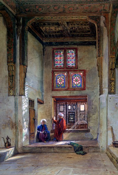 Reception Room, Memlook Radnau Beys House, Kairo, 1873 av Frank Dillon