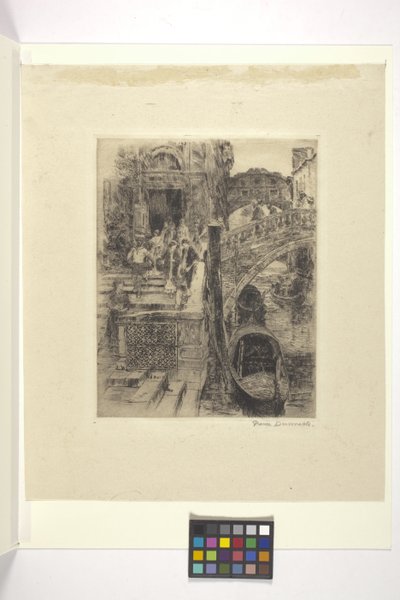 Suckarnas bro, Venedig (Plåt 1) (bläck) av Frank Duveneck