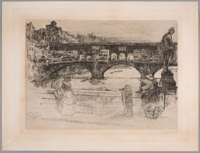 Ponte Vecchio, Florens (första tallriken) av Frank Duveneck