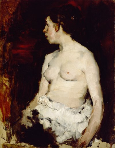 Sittande naken, ca 1879 av Frank Duveneck