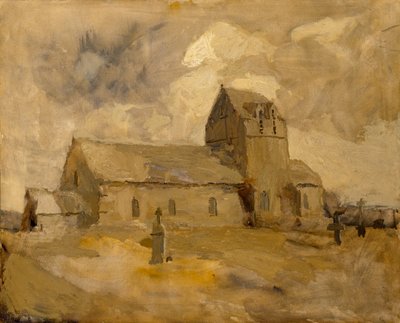 Byns kyrka och kyrkogård, Bretagne av Frank Edwin Scott