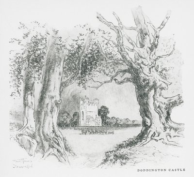 Doddington Castle (litografi) av Frank Greenwood